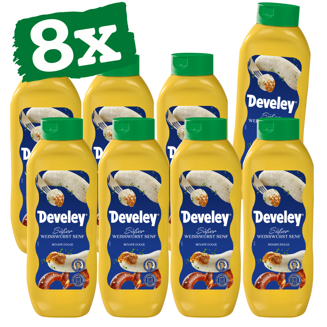 Develey Original Münchner Weißwurstsenf (8x 875 ml)