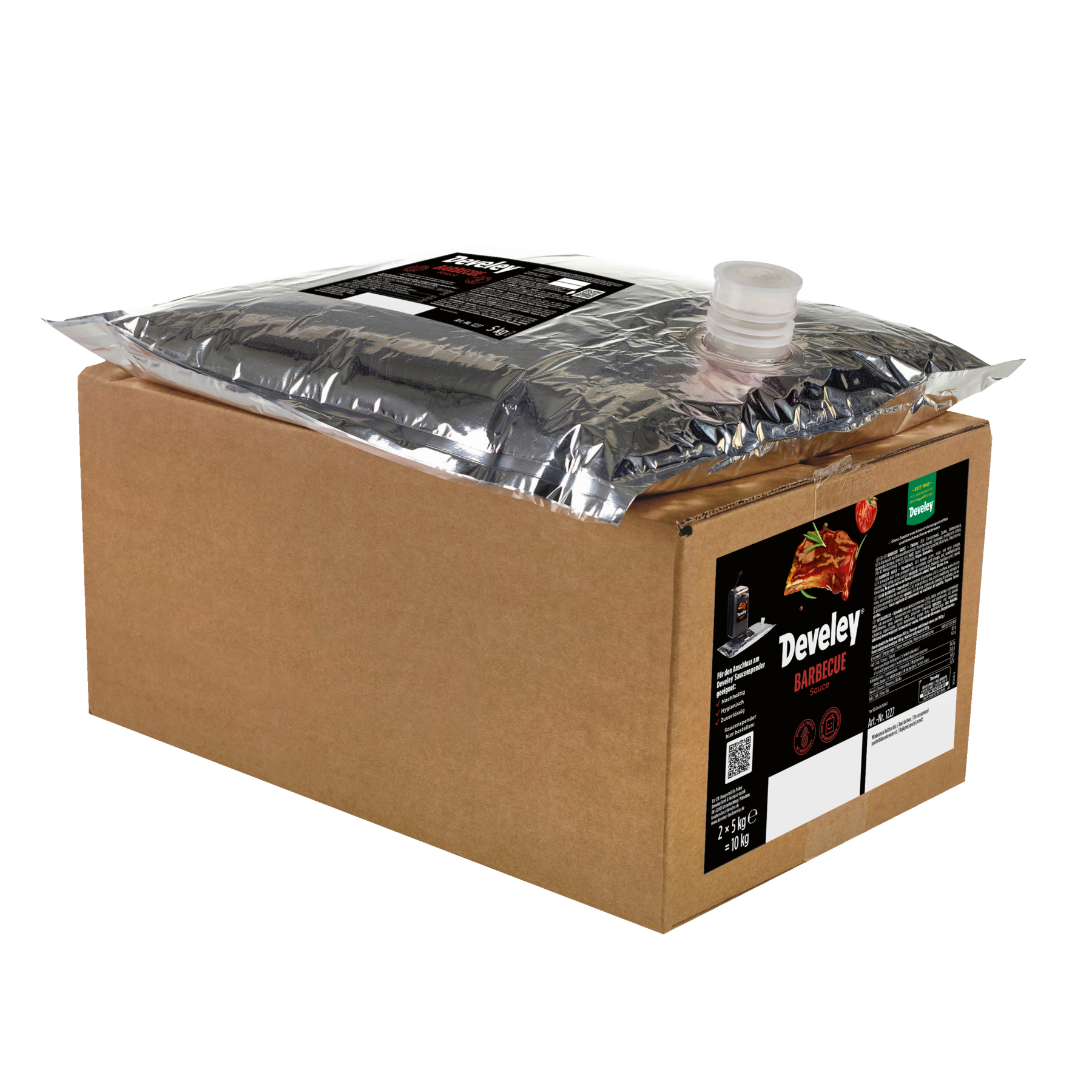 Develey Beutel für Saucenspender - Barbecue Sauce (2x 5 kg) MHD Rabatt