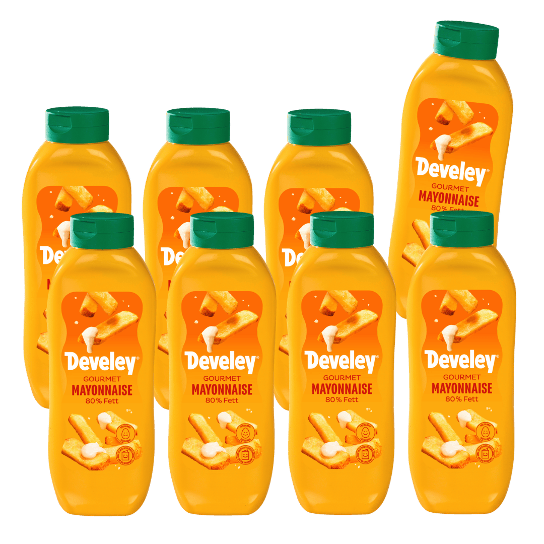 Die Gourmet Mayonnaise von Develey im 875 ml Großgebinde im 8er-Vorteils-Set
