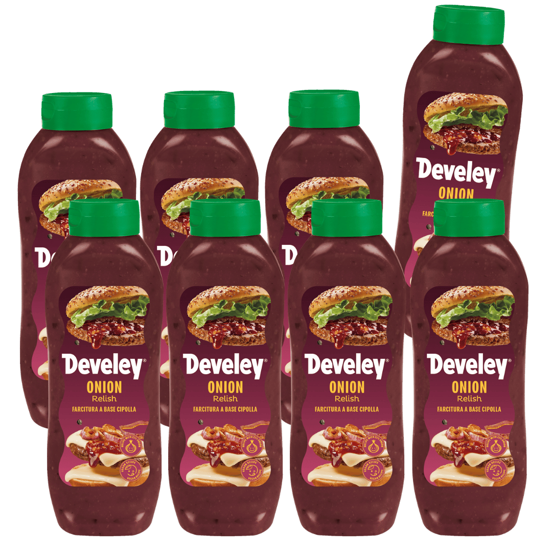 Das Onion Relish von Develey im 875 ml Großgebinde im 8er Spar Set