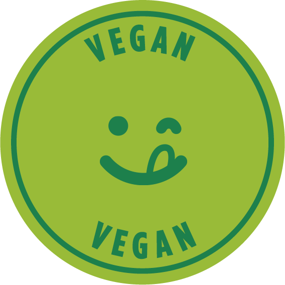 Ein Siegel mit der Aufschrift Vegan