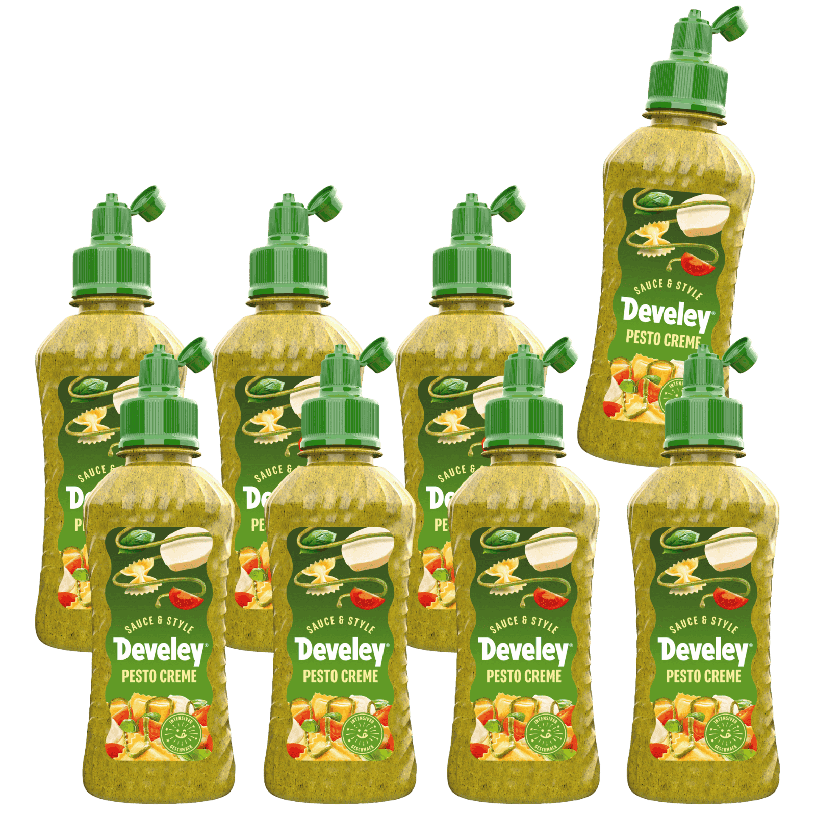 Die Produktabbildung der Sauce & Style Pesto Creme Sauce im 8er Set von Develey