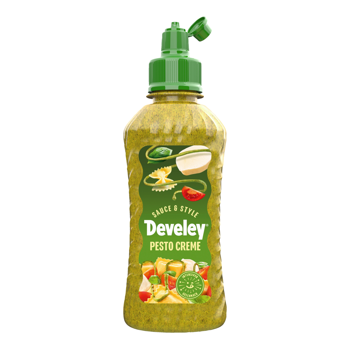 Die Produktabbildung der Develey Sauce & Style Pesto Creme Sauce