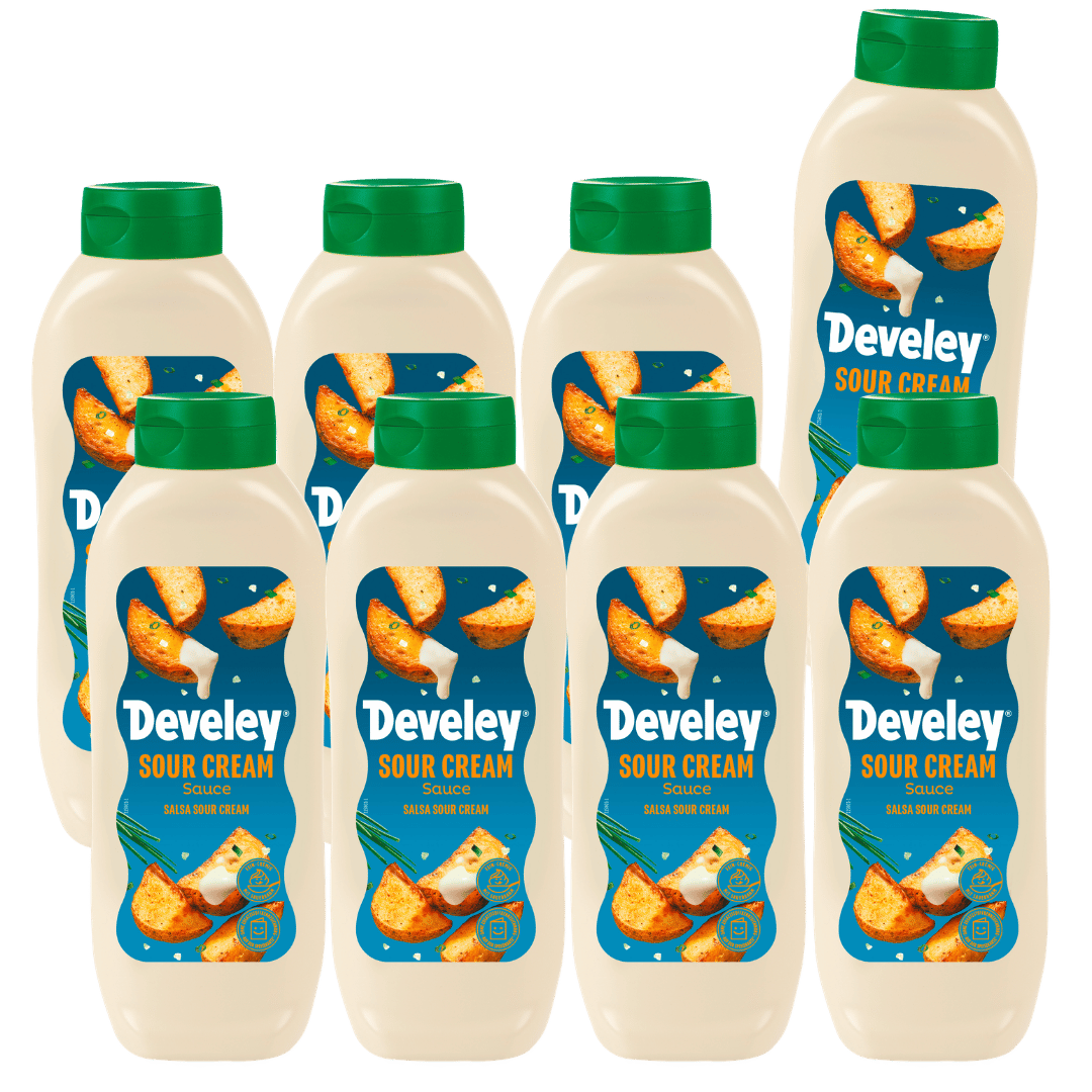 Die Sour Cream Sauce von Develey im 875 ml Großgebinde im 8er Vorteils-Set