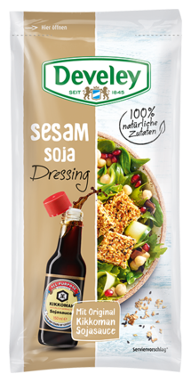 Salatdressing: Sesam-Soja Dressing von Develey im 75ml Beutel