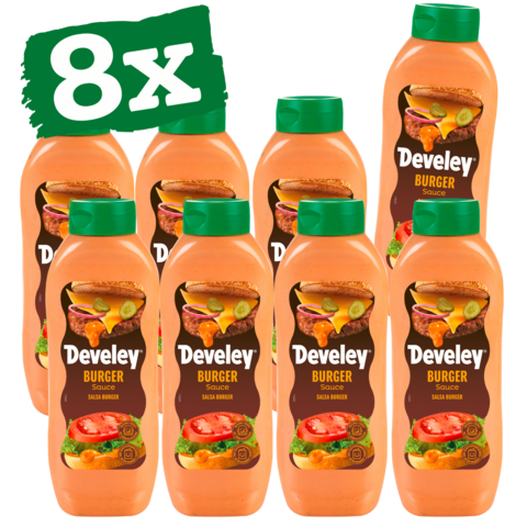 Develey Hamburger Sauce Kopfstandflasche 8x 875 ml