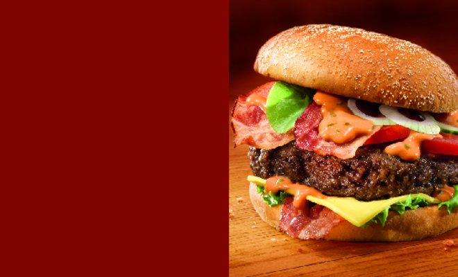 Hamburger als Rezeptvorschlag für die Spicy Burger Sauce