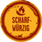 Icon Develey Runder Sticker scharf würzige Spicy Burger Sauce