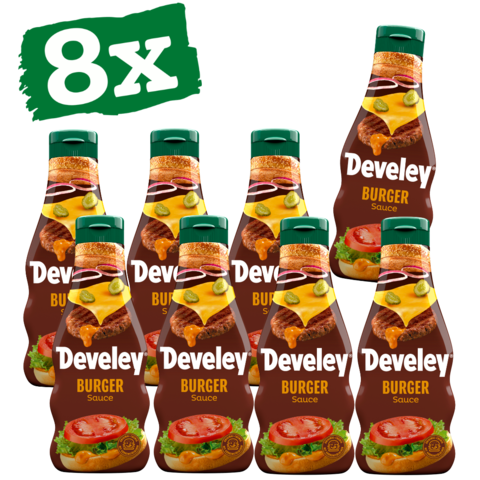 Die 8er Burger Sauce von Develey ist fruchtig würzig und passt perfekt zu Wurst,  Burger und Steak