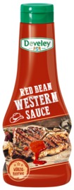 Die Red Bean Sauce von Develey ist Würzig und rauchig und passt perfekt zu Burger,  Wurst und Geflügel, Squeeze, 250ml, grillsoße, vegan. vegetarisch