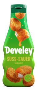 Die Süßsauer Sauce von Develey ist fruchtig würzig und passt perfekt zu Ofenkartoffeln,  Grillgemüse und Geflügel, Squeeze, 250ml, grillsoße, vegan. vegetarisch