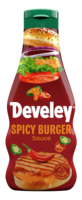 Die Spicy Burger Sauce von Develey ist scharf würzig und passt perfekt zu Burger, Grillgemüse und Steak, Squeeze, 250ml, grillsoße, vegetarisch