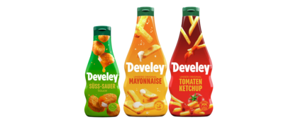 Develey Set mit Mayonnaise, Ketchup, Süßsauer Sauce (2x 500ml und 1x 250ml)