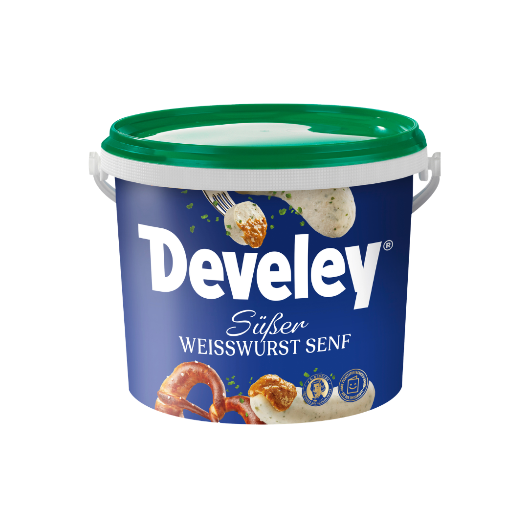 Develey Original Münchner Weißwurstsenf (5 kg) Eimer