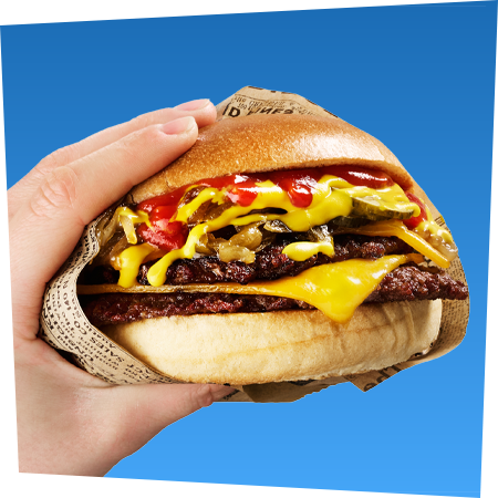 Develey Smash Burger mit American Style Yellow Mustard