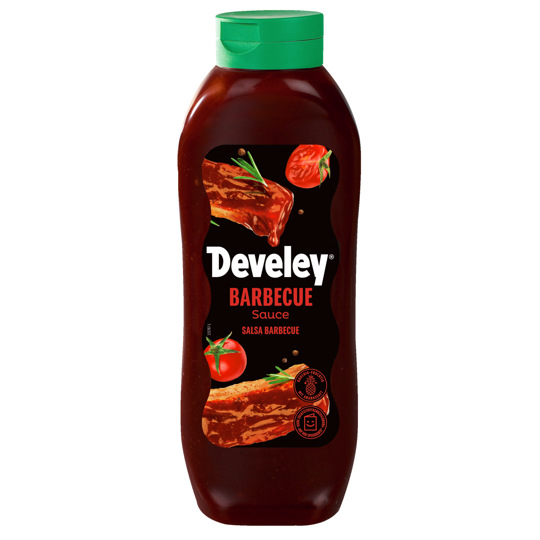 Develey Barbecue Sauce Kopfstandflasche 875 ml