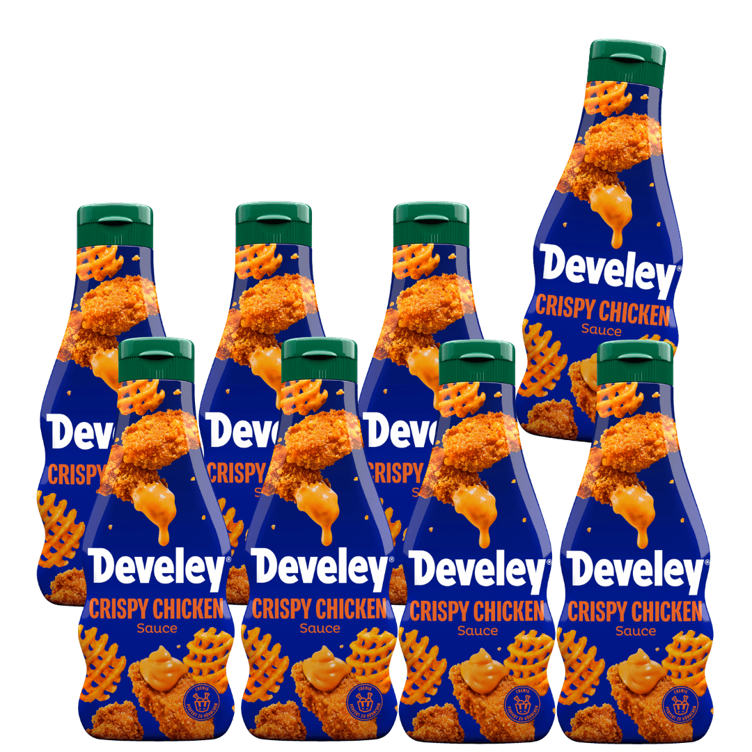 Die Crispy Chicken Sauce von Develey in der handlichen 250 ml Flasche im 8er Vorteils-Set