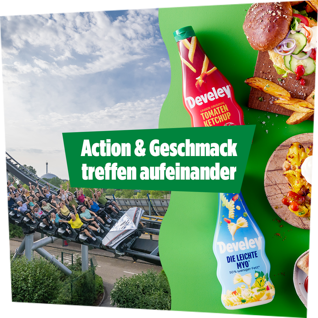 Develey und Europa-Park Action und Geschmack treffen aufeinander