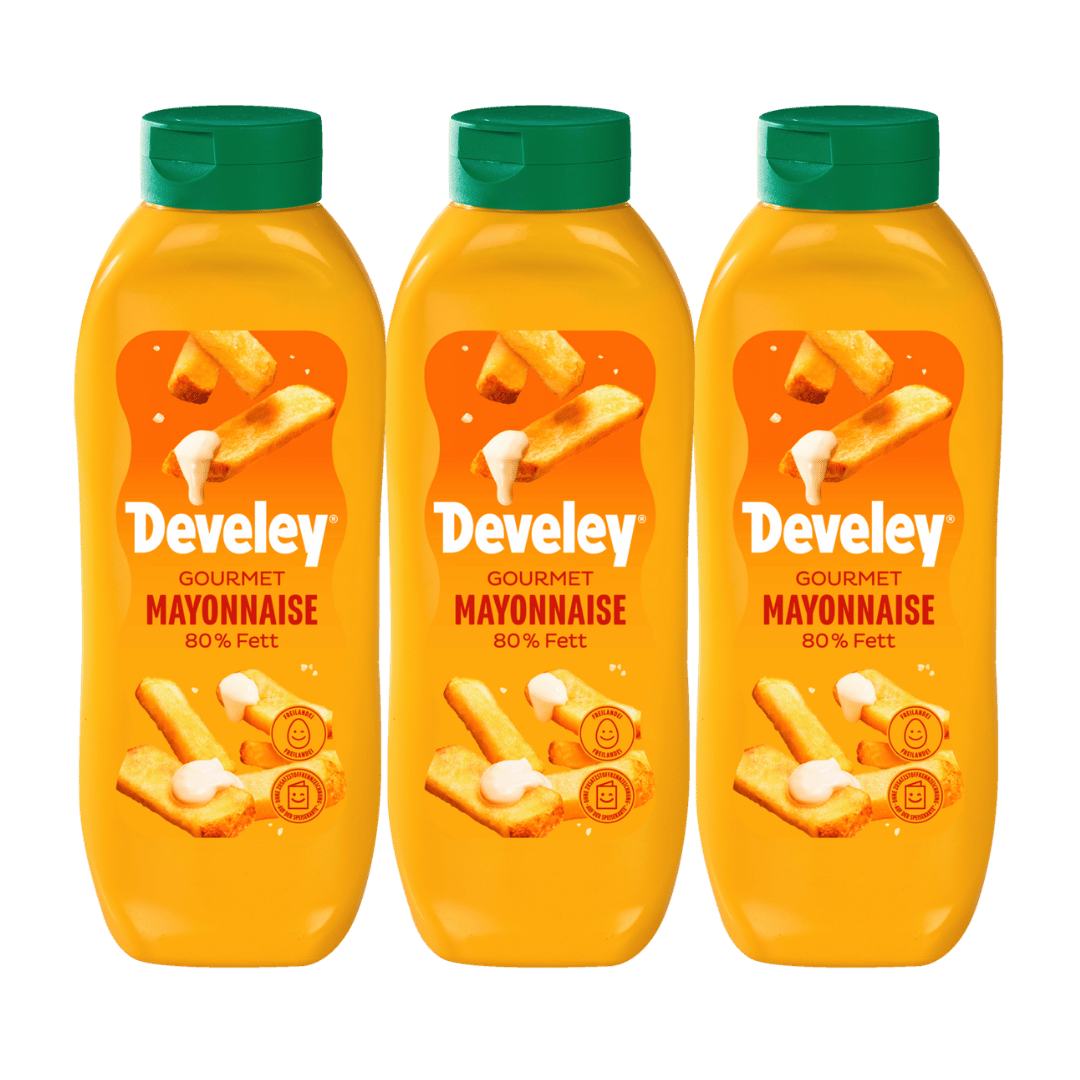 Die Gourmet Mayonnaise von Develey im 875 ml Großgebinde im 3er-Vorteils-Set