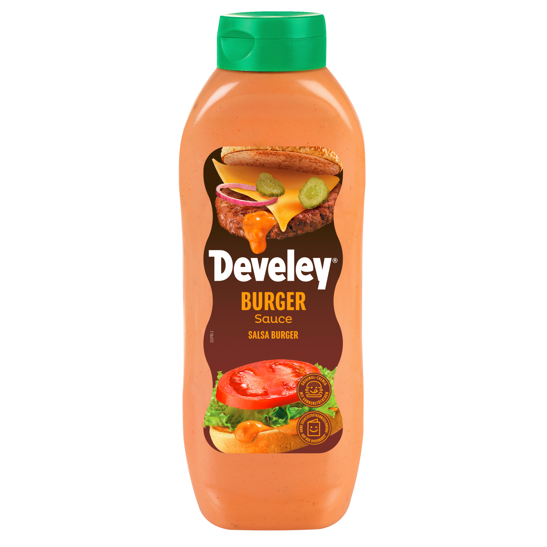 Develey Hamburger Sauce Kopfstandflasche 875 ml