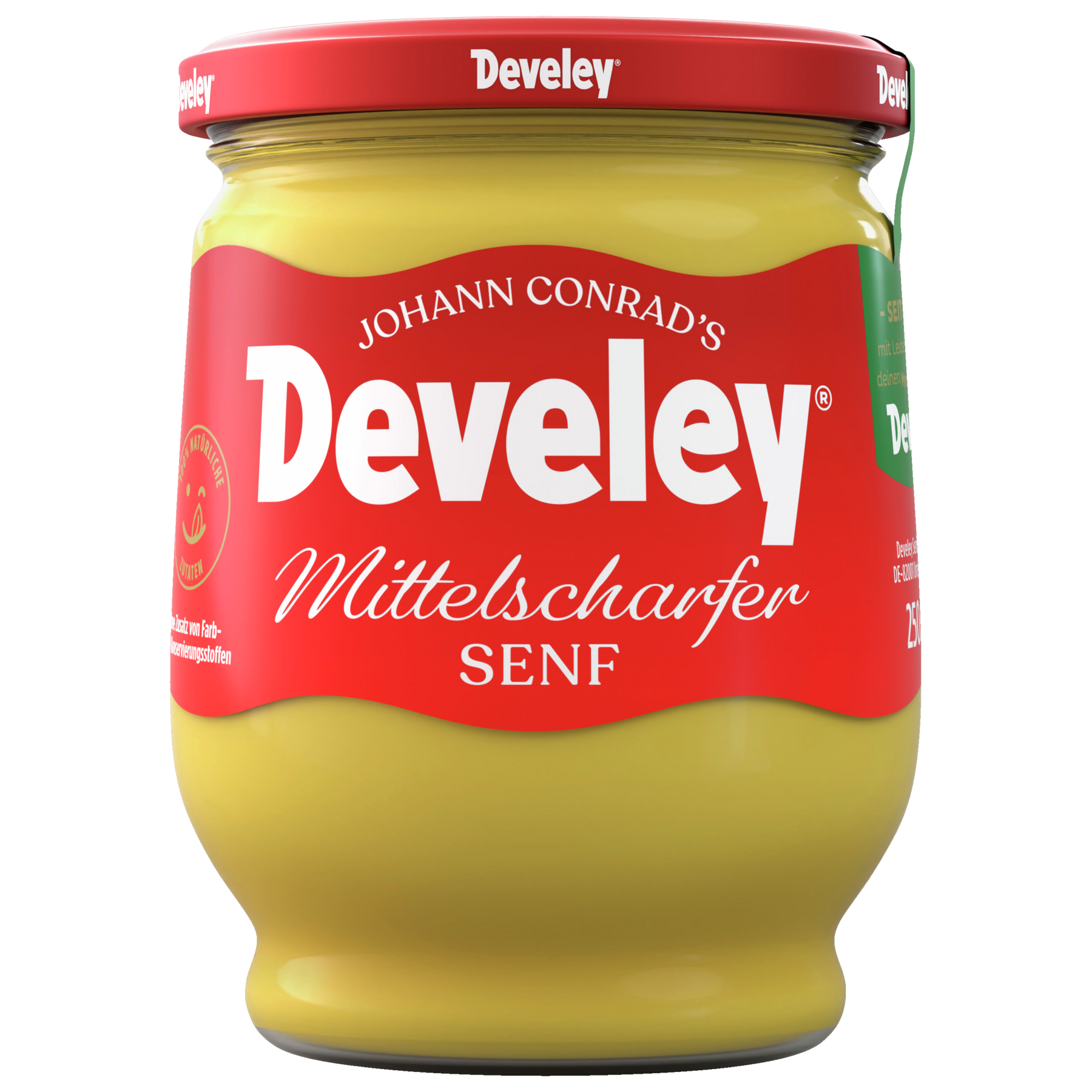 Develey Senf Mittelscharf im 250 ml Glas