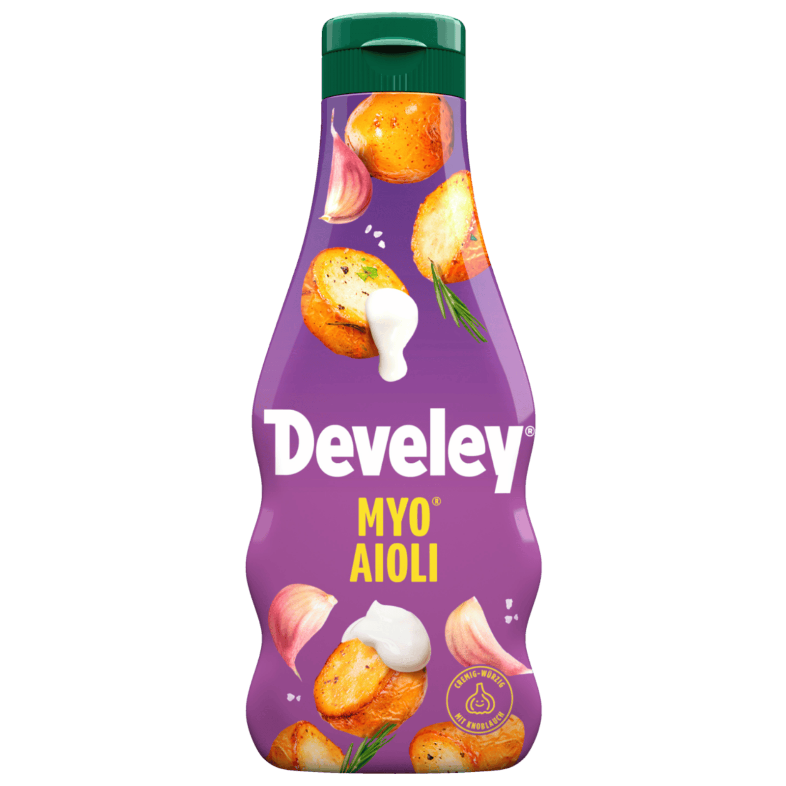 Die Produktabbildung der MYO® Aioli von Develey in der 235 ml Flasche
