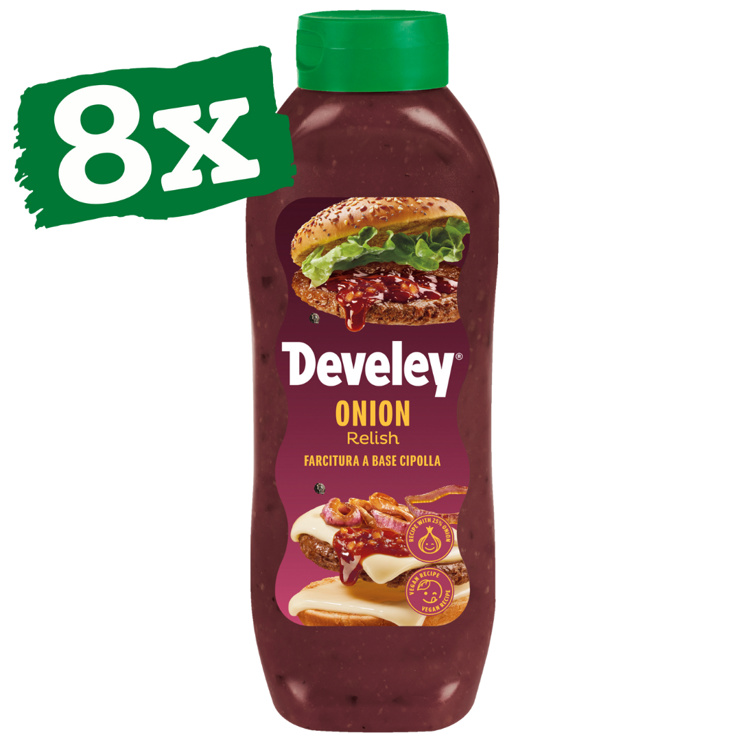 Develey Onion Relish 875 ml | Plastikflasche 8er Multipack