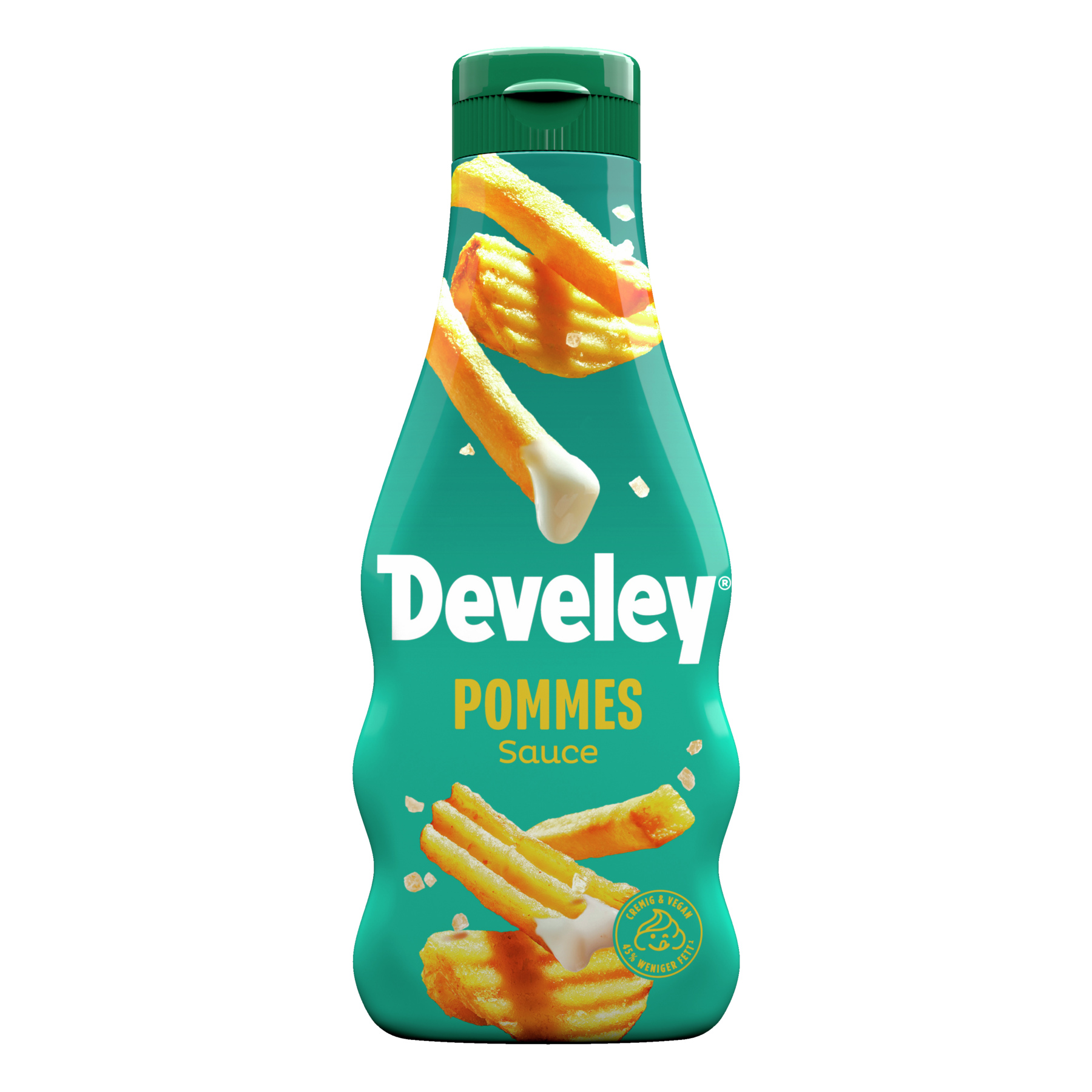 Die Pommes Sauce von Develey ist vegan und passt perfekt zu Pommes, Grillgemüse und Ofenkartoffel, Squeeze, 250ml, Grillsauce, vegan,  vegetarisch