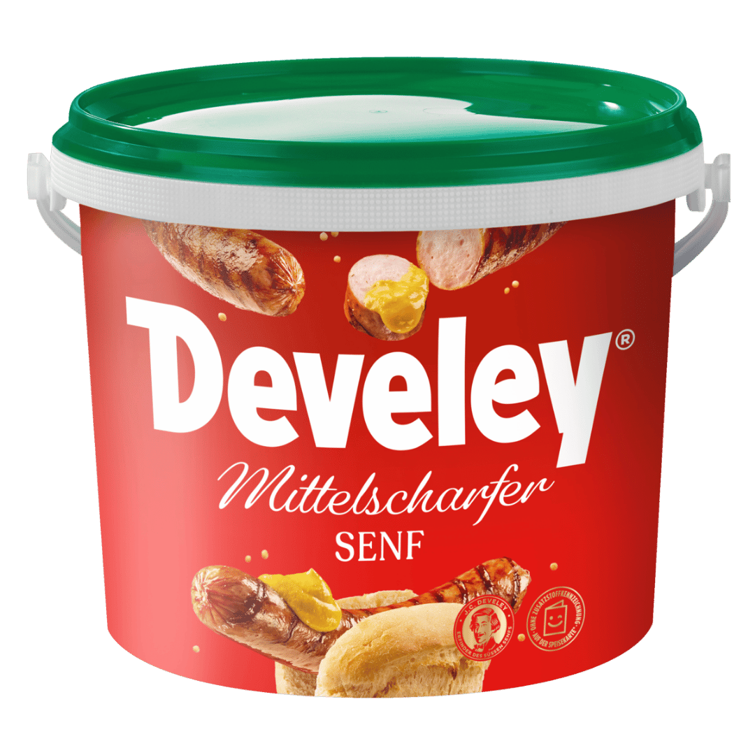 Develey Senf mittelscharf (5 kg) Eimer