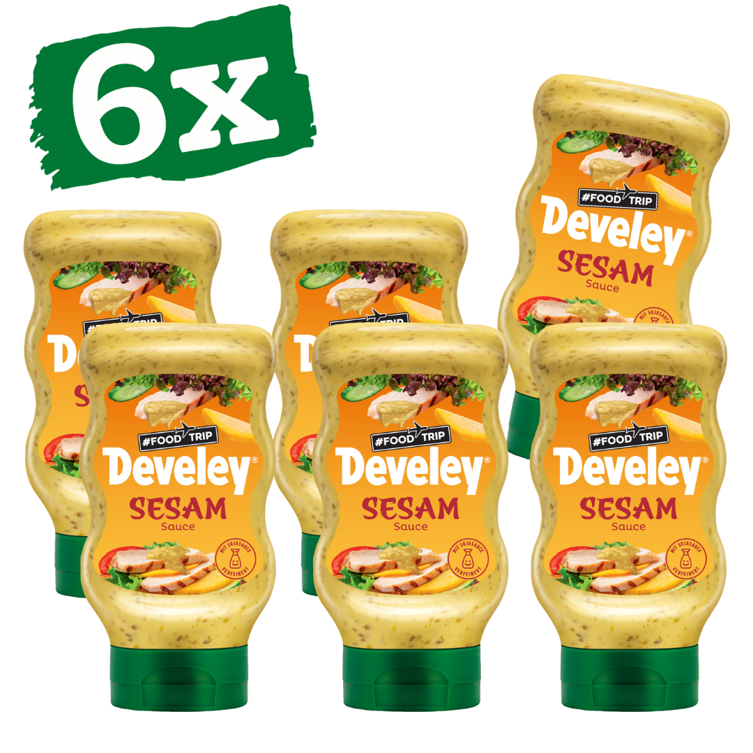 Develey Sesam Sauce | 300 ml Plastikflasche 6er Multipack