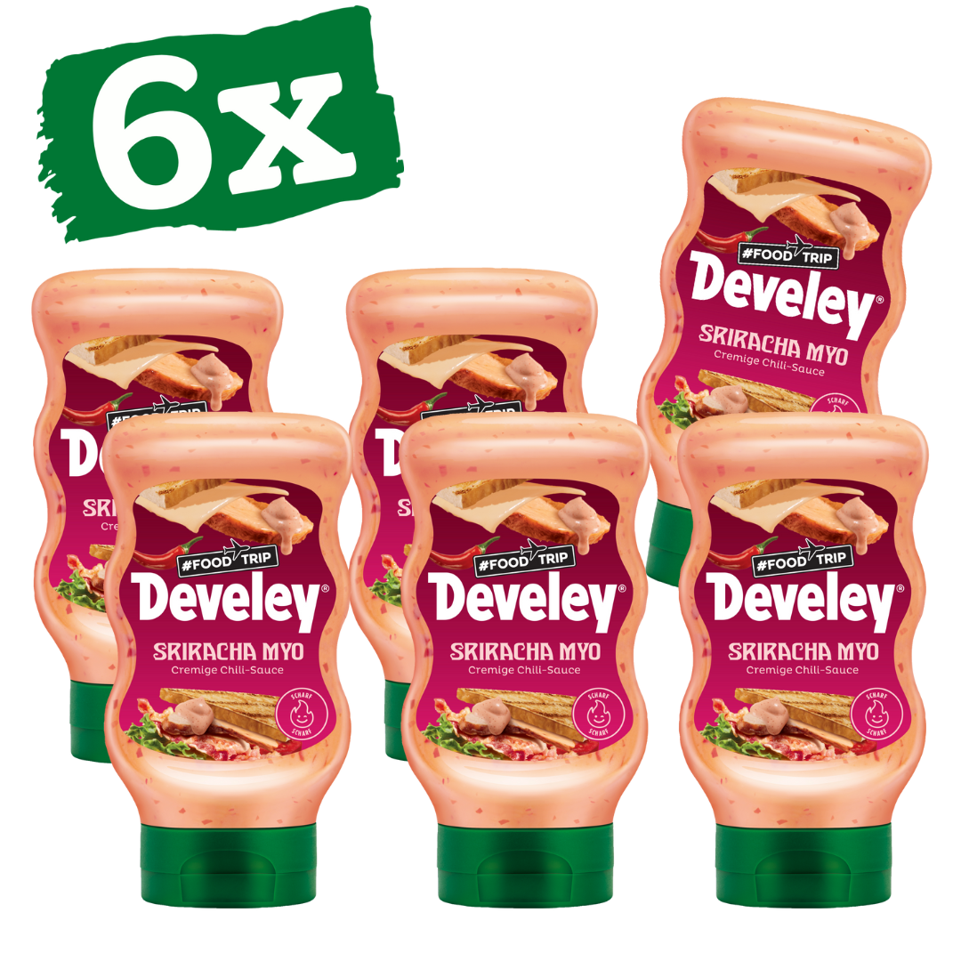 Develey Sriracha Mayo Sauce 300 ml Plastikflasche 6er Multipack