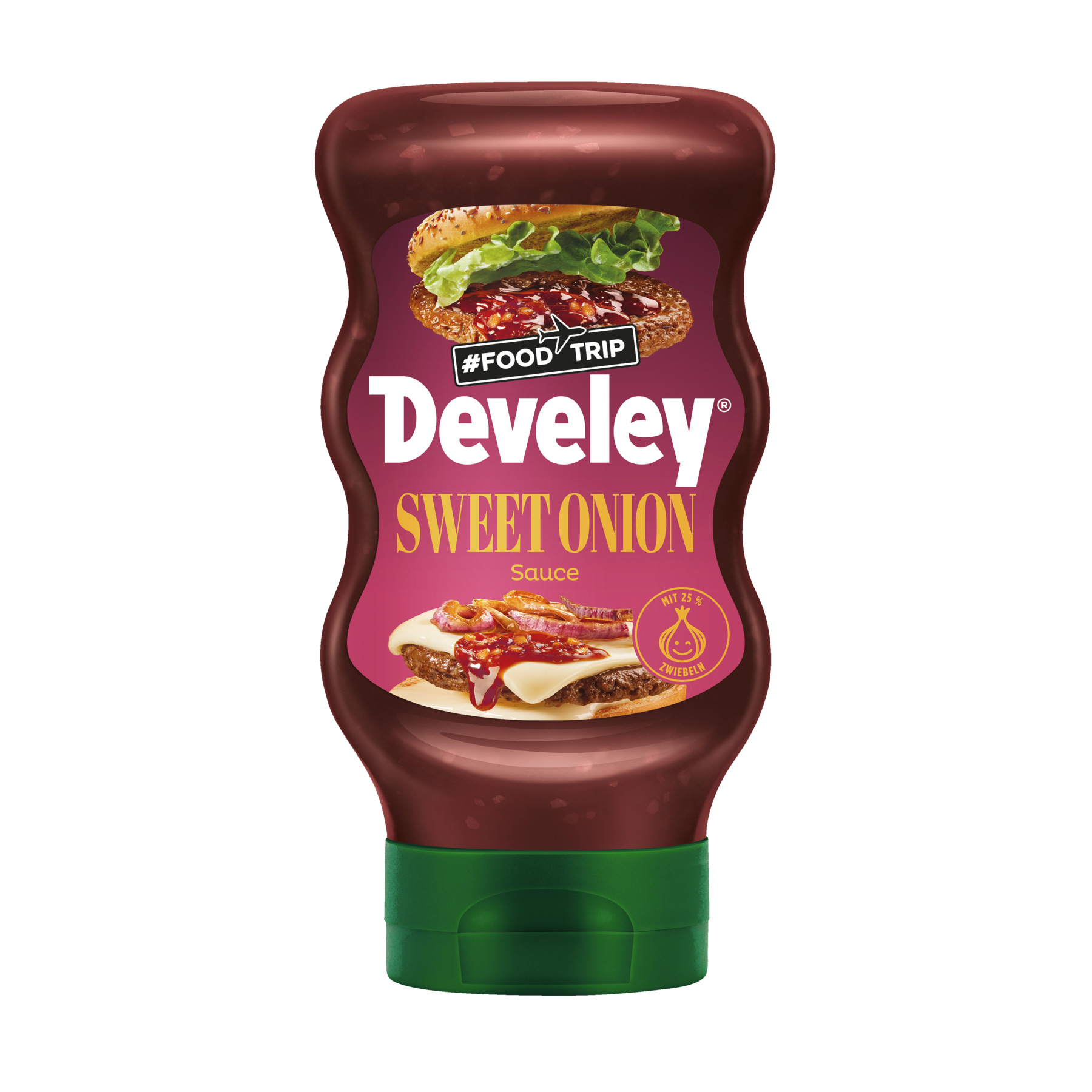 Die Produktabbildung der Sweet Onion Sauce in der 300 ml Flasche von Develey