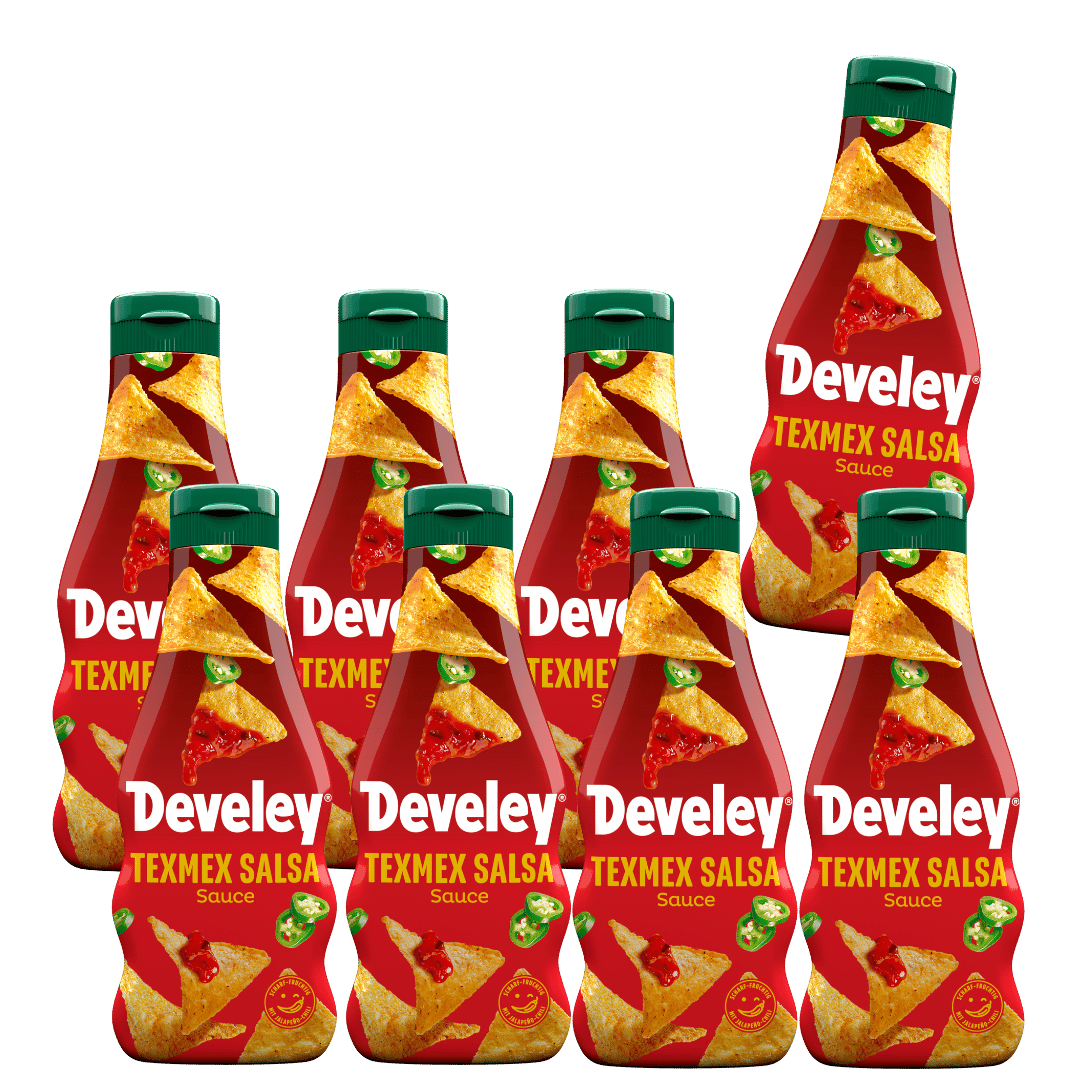 Die TexMex Salsa Sauce in der 250 ml Flasche von Develey im 8er Vorteils-Set