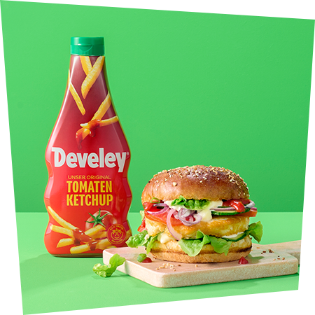 Develey Tomaten Ketchup mit Burger