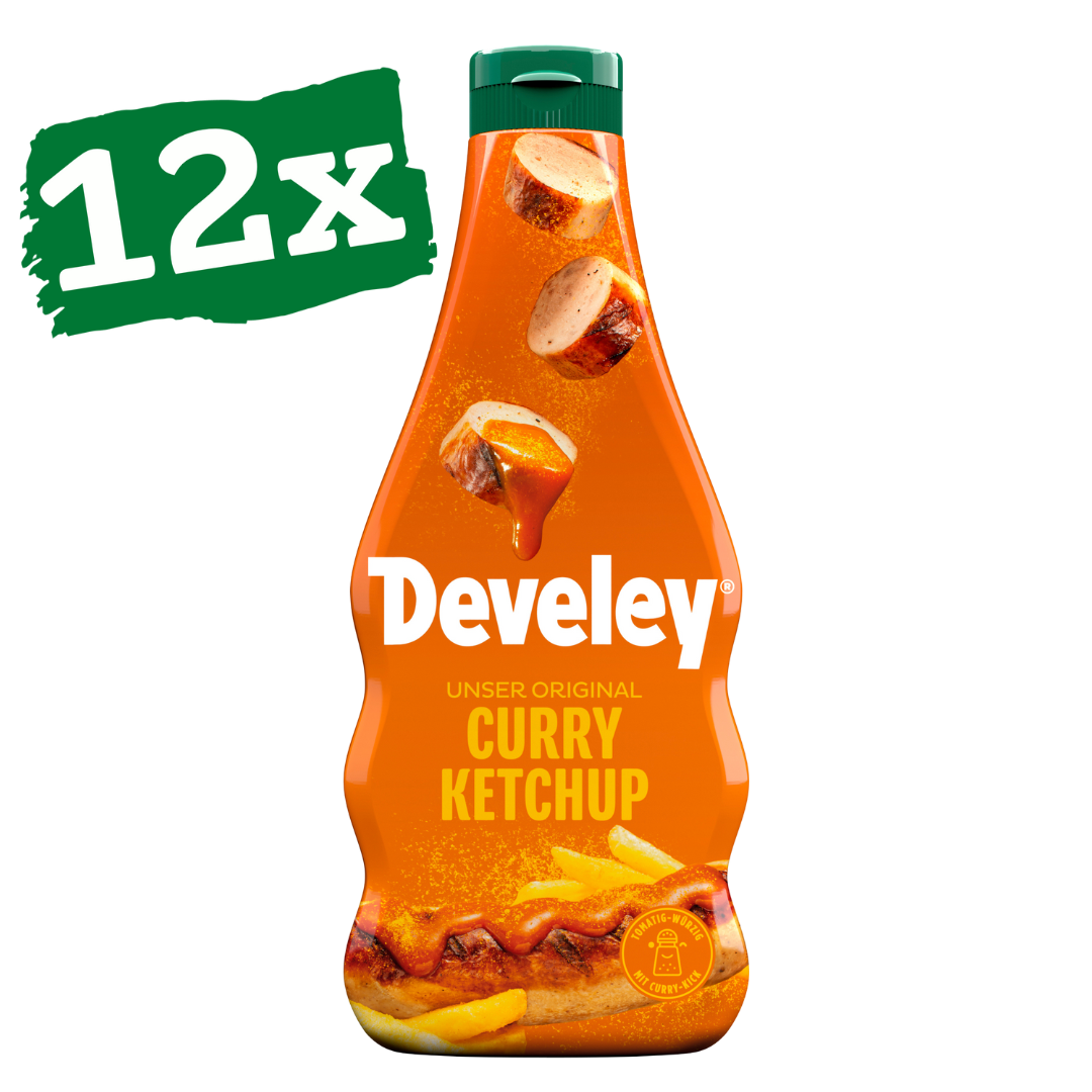 Develey "Unser Original" Curry Ketchup (12x 500 ml) Flasche